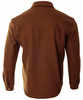 Koszula męska casualowa polarowa brązowa ciepła turecka - Redline