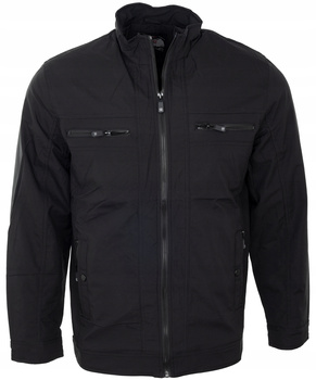 Kurtka męska rozpinana, przejściowa - Czarna | Elegancka odzież męska na chłodniejsze dni