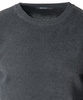 Sweter męski z okrągłym dekoltem ciemno-szary klasyczny - Must