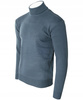 Golf męski sweter grafitowy wizytowy elegancki - MUST