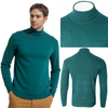 Golf męski sweter zielony wizytowy elegancki - MUST
