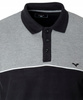 Bluza męska szaro-czarna z kołnierzykiem polo na guziki ze ściągaczami bawełna - Reymo