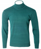 Golf męski sweter zielony wizytowy elegancki - MUST