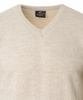 Sweter męski beżowy dekolt w serek V wzór kratka wełniany turecka Devanti
