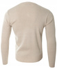 Sweter męski w serek beżowy klasyczny - MUST