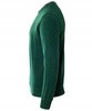 Bluza męska z okrągłym dekoltem pod szyję bawełniana zielona gładka klasyczna - Reymo