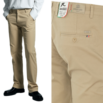 Spodnie materiałowe bawełniane beżowe - King Bonkbss