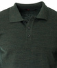 Bluza męska z kołnierzykiem polo na guziki zielona gładka ze ściągaczami wełniana - Reymo