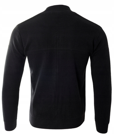 Bluza męska czarna rozpinana na zamek wełniana kieszenie na zamek turecka Devanti