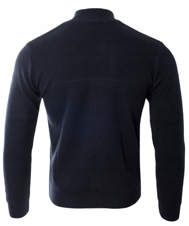 Bluza męska granatowa rozpinana na zamek wełniana kieszenie na zamek turecka Devanti