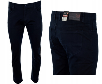 Spodnie materiałowe bawełniane granatowe - Bigman