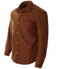 Koszula męska casualowa polarowa brązowa ciepła turecka - Redline