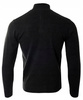 Sweter męski półgolf krótkie zapięcie na zamek czarny gładki klasyczny - Devanti