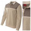Bluza męska beżowa z kołnierzykiem polo na guziki ze ściągaczami elastyczna - Dynamic