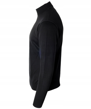 Sweter męski półgolf czarny gładki wełniany turecki - Devir