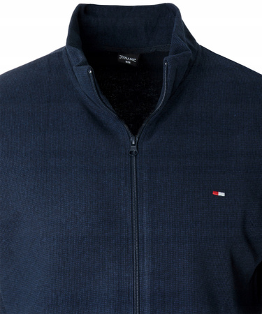 Bluza męska granatowa rozpinana na zamek ze stójką kieszenie Dynamic