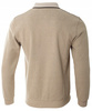 Bluza męska beżowa z kołnierzykiem polo na guziki ze ściągaczami elastyczna - Dynamic