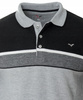 Bluza męska szaro-czarna z kołnierzykiem polo na guziki ze ściągaczami bawełniana - Reymo