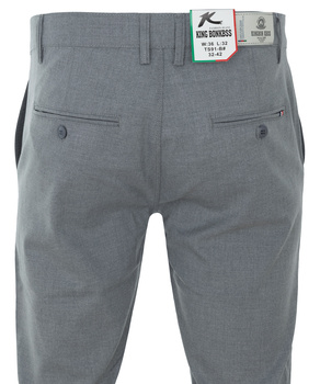 Eleganckie spodnie męskie w kolorze jasno-szarym L30 i L32 - proste nogawki