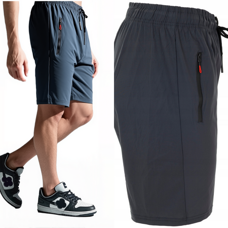 Spodenki męskie krótkie szorty ciemno-niebieskie 2 kieszenie - Must