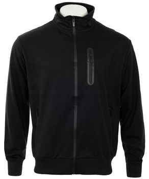 Bluza męska rozpinana czarna z kieszenią - Must