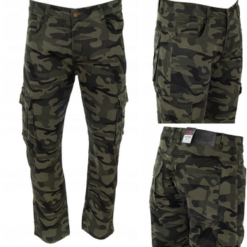 Męskie bojówki moro zielone moro - Gemello