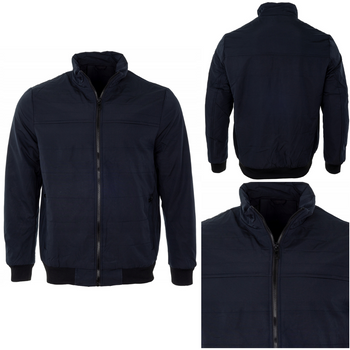 Kurtka męska rozpinana przejściowa granatowa - J Style 