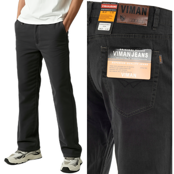 Spodnie materiałowe bawełniane ciemno-szare letnie - Viman