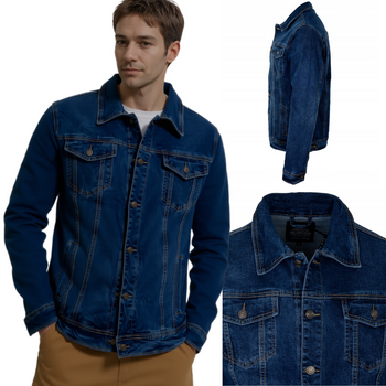 Katana bluza męska jeansowa kurtka granatowa - Gamello